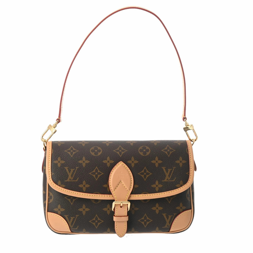 LOUIS VUITTON Monogram Diane NM Fuchsia Pink Canvas Shoulder Bag